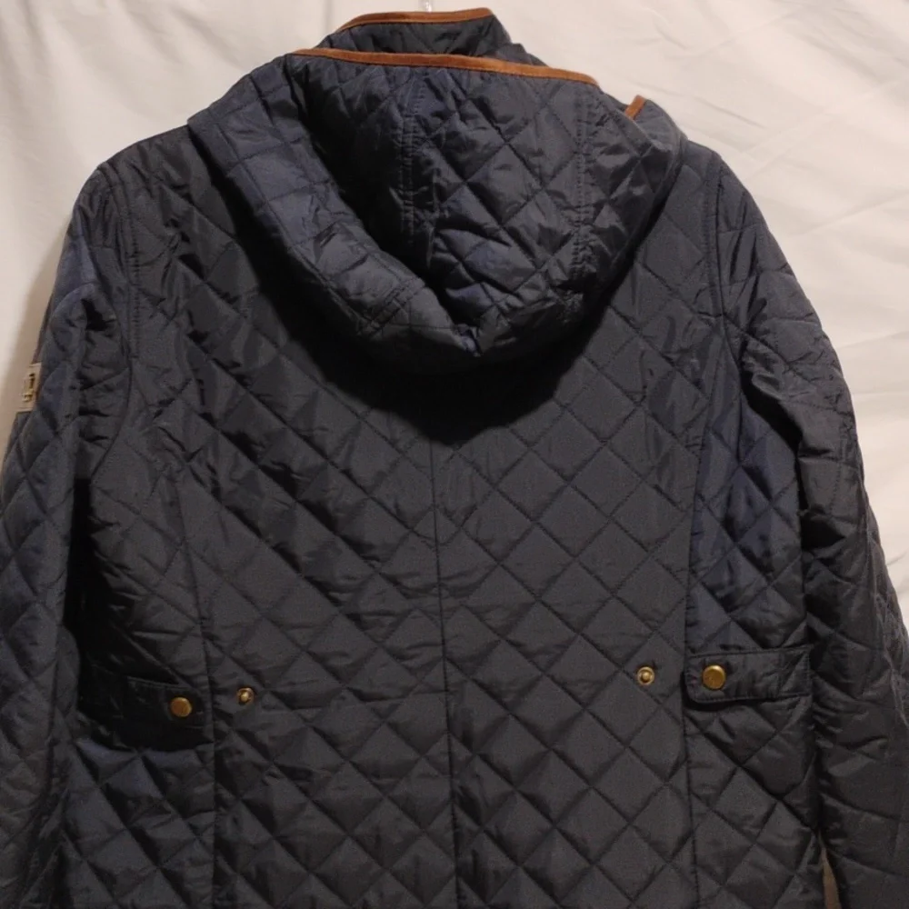 SALE! Ralph Lauren Diamond Quilted Jacket W Removable Hood Sz.M (A-75) - Picture 8 of 15
